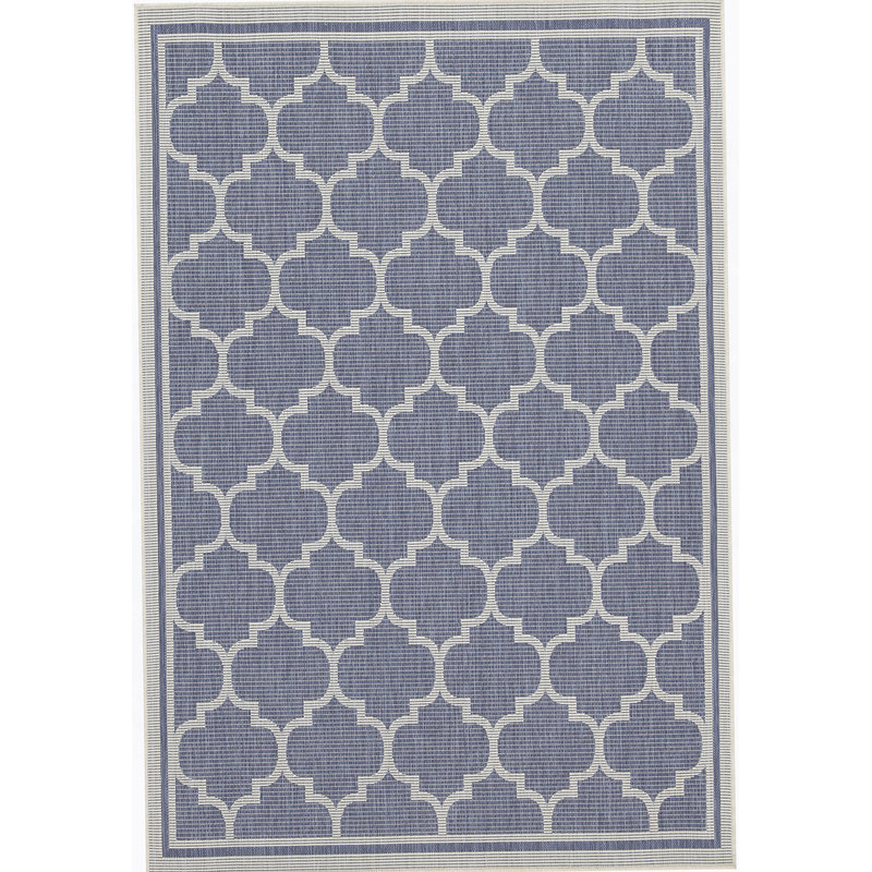 Tapis intérieur / extérieur bleu Sunshine, Rectangle 5 pi 3 po x 7 pi 3 po