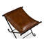 Mozambique Leather Accent Stool
