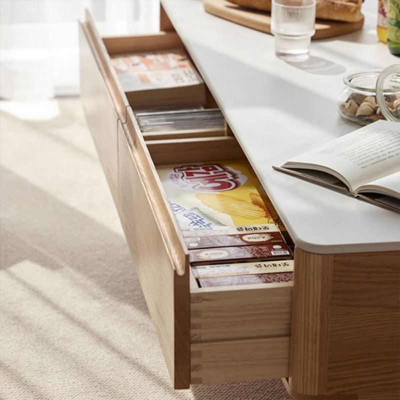 Table basse Burlywood, H 16,54 po x L 39,37 po x l 19,69 po