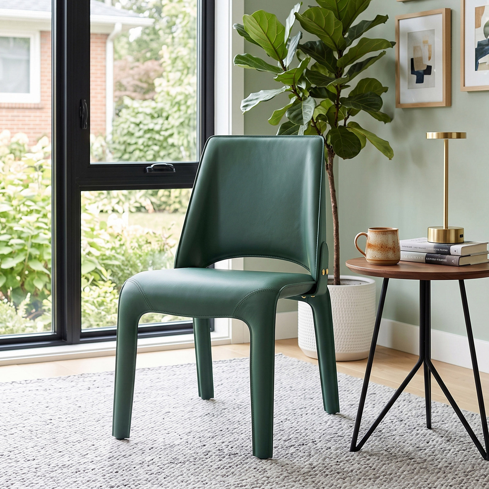 Vannes Dining Chair, 1, Green, No Assembly Needed