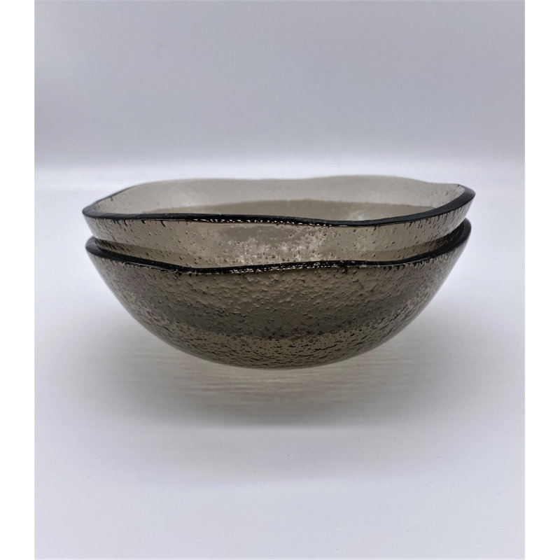 Glass Bowls, Transparent Brown