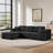 104" Wide Corduroy Modular Sectional Sofa Boneless Couch Sleeper For Living Room-78568815