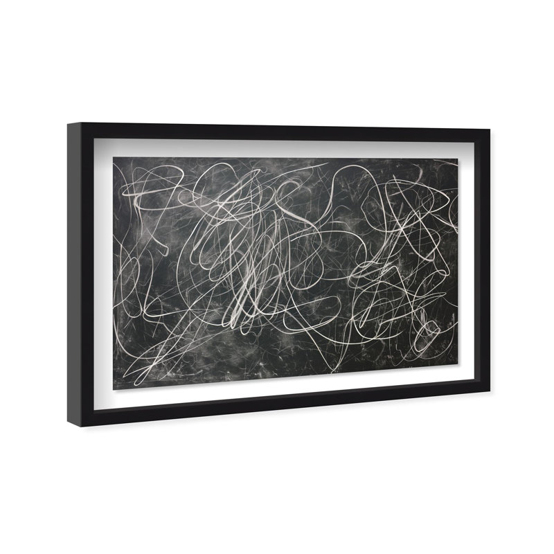 Oliver Gal Minimalist Melodies Abstract - Luxury Shadowbox Framed Wall Art, Black, 17.5" H x 25.5" W