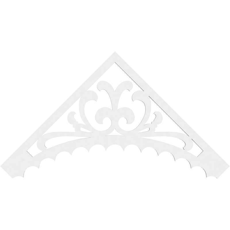 Genova Signature Urethane Gable Pediment, Primed Tan, 30"H x 60"W, 12/12
