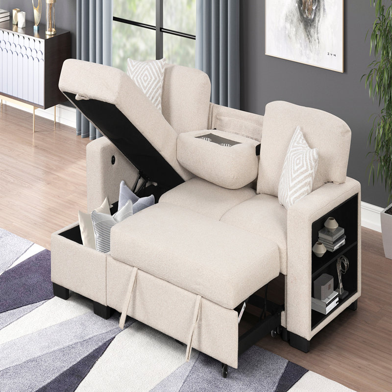 Canapé modulaire de style moderne fabriqué en bois et en velours, Velours beige