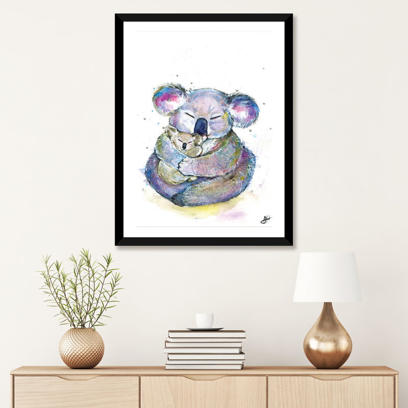 Décoration murale Kuddly Koalas, pour enfants, H 24 po x l 16 po x P 1 po, Papier encadré noir