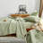 100% French Linen Sheet Set Breathable Durable For Hot Sleepers Bedding 4 Pcs - 1 Flat Sheet,1 Fitted Sheet,2 Pillowcases-115227677-115227676