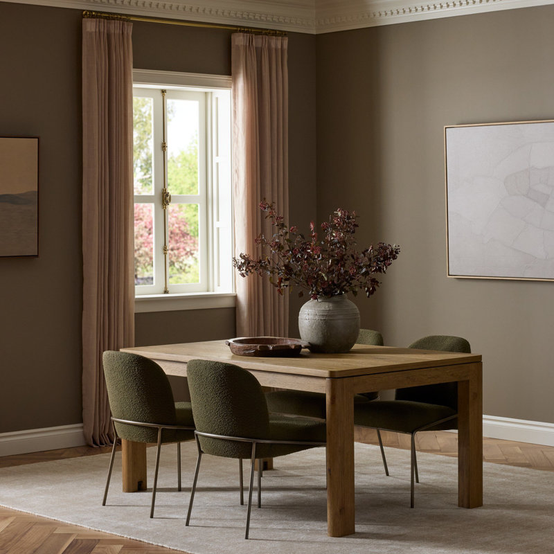 Noeline Solid Oak Dining Table, 30'' H x 65'' W x 42''D, Worn Oak