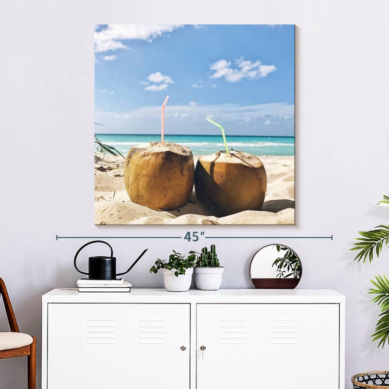Yarlin Cuban Beach Coconuts, H 33 po x l 33 po