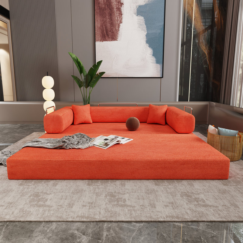 Double Bed Wide Body Multifunctional Pure Sponge , Corduroy Material, Two Soft Pillows, High - Density Memory Sponge, 40.49 In Width Fabric, Elasticity 28.33 Height
