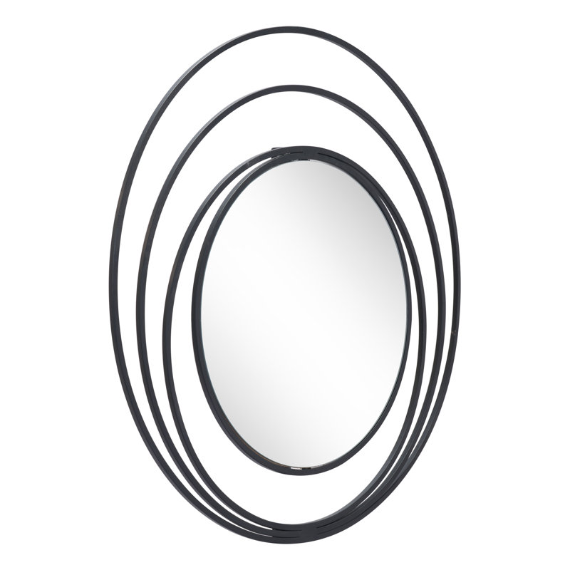 Miroir rond Cheevers Luna - noir