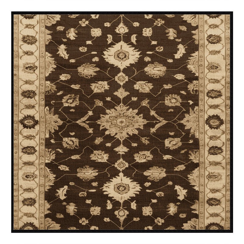 Tapis brun lavable à la machine