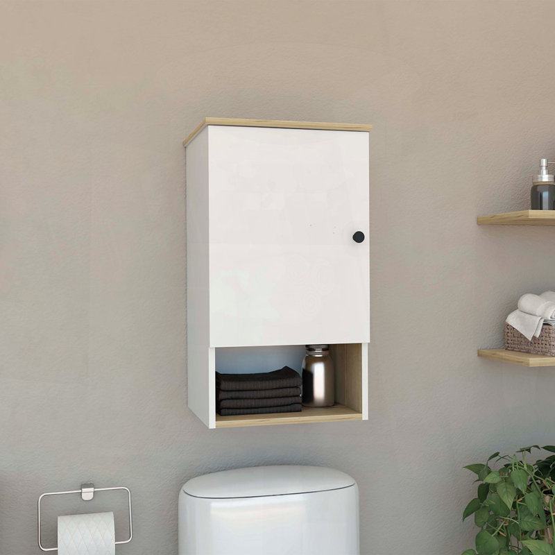 St. Angelo Medicine Cabinet with Soft-Close Hinge & Open Shelf