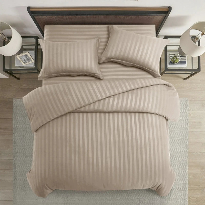 Bedding, King Duvet Cover + 2 Standard Pillowcases, Mink