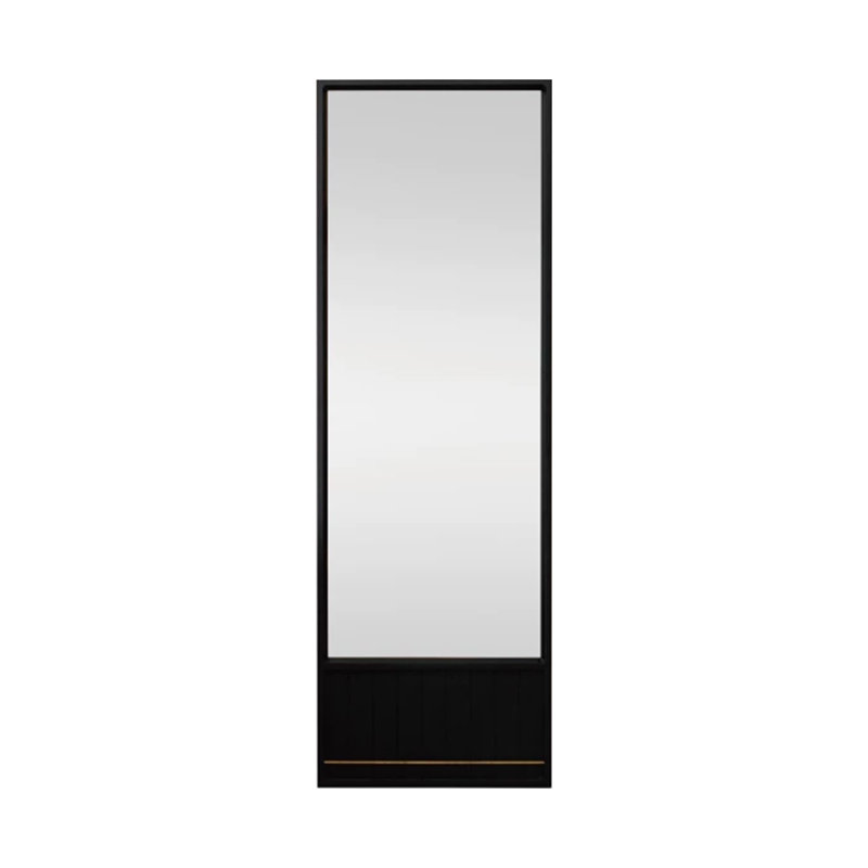 Rectangle Solid Wood+Metal Full Length Mirrors, Black