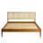 Crawford Modern Solid Wood Bed with Woven Cane Headboard-67960619-67960618