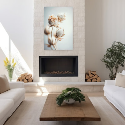 Art contemporain contemporain délicat, fleur élégante