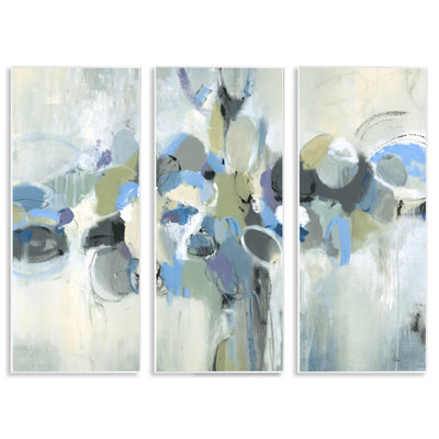 Subdued Dappled Abstract 3pc Wall Plaque Set, design by Lisa Ridgers