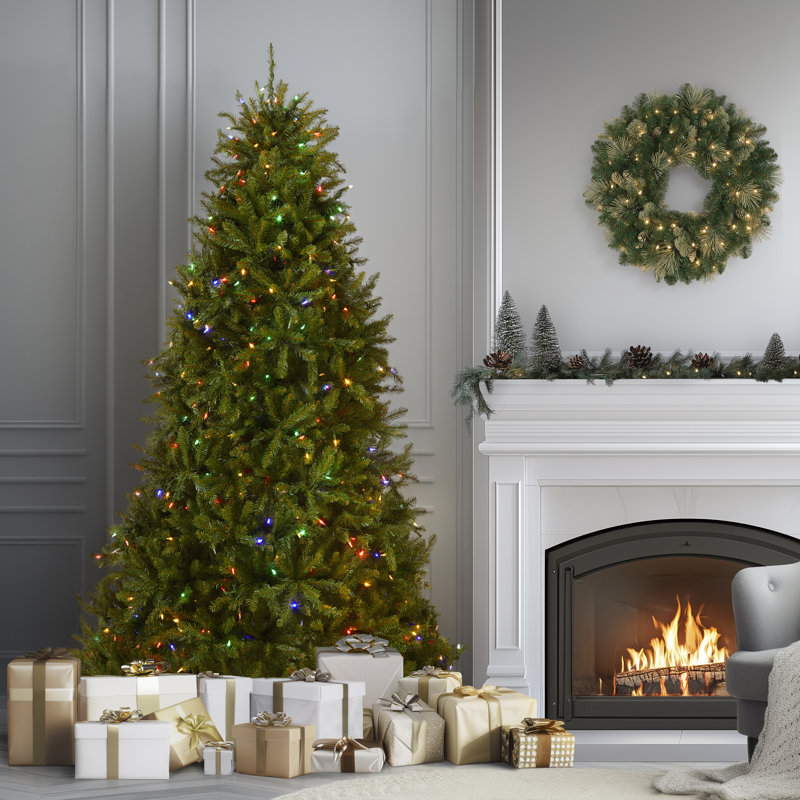 National Tree Company Dunhill Fir Tree with Dual Color LED Lights and PowerConnect, 12'