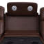 Ensemble de canapé de salon inclinable 3 pièces cognac espresso avec haut-parleurs Bluetooth, recharge sans fil et lumières DEL