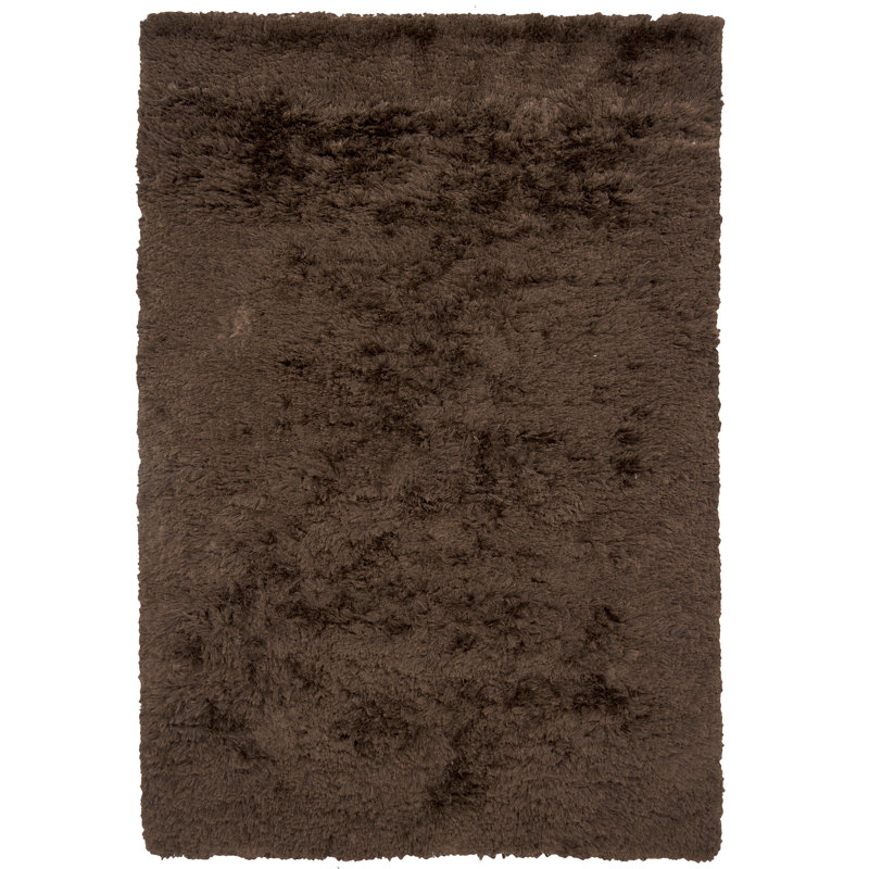 Celecot Hand Loomed Area Rug in Dark Brown, Rectangle 7'9" x 10'6"