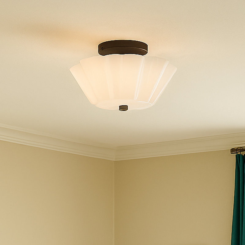 Aubrielle Medium Semi-Flush Mount, Noir
