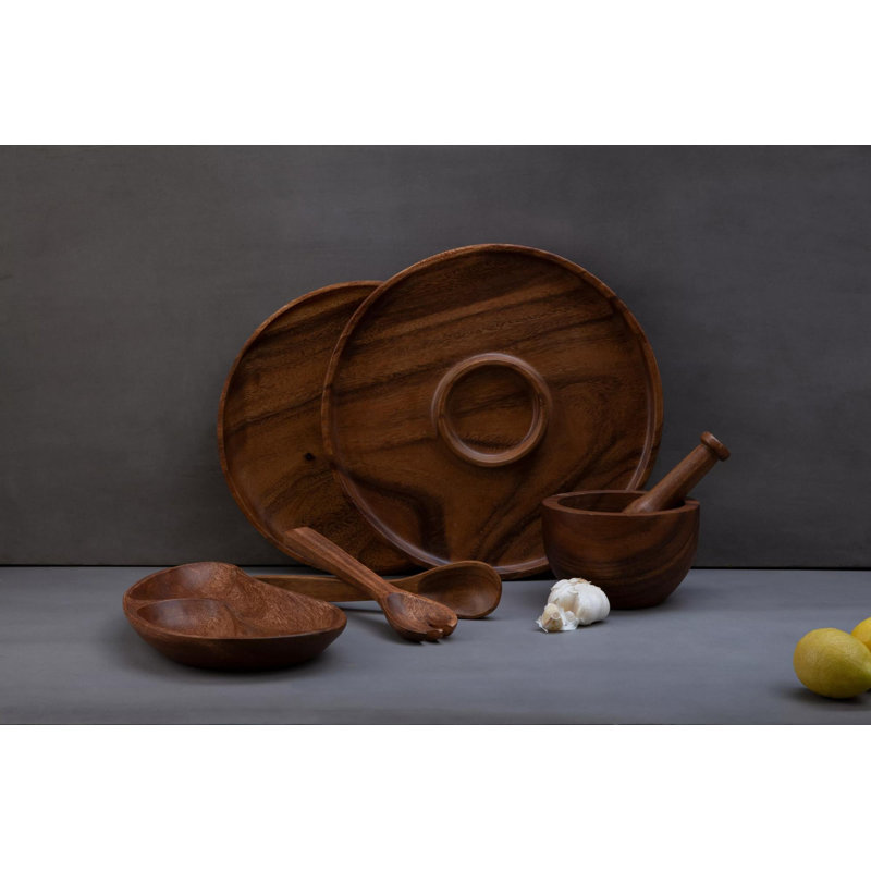 Alpen Home Savoy Wood Chips And Dip Platter