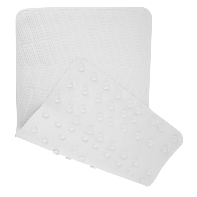 Tapis de bain en plastique / acrylique Ahmet, Blanc