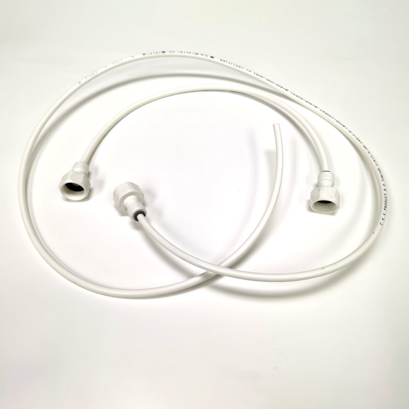 Fixturedisplays® 2PCS White 1/4" Water Pipes Plastic With Three 1/2-Inch Water Pipe Connectors 10180-TUBE