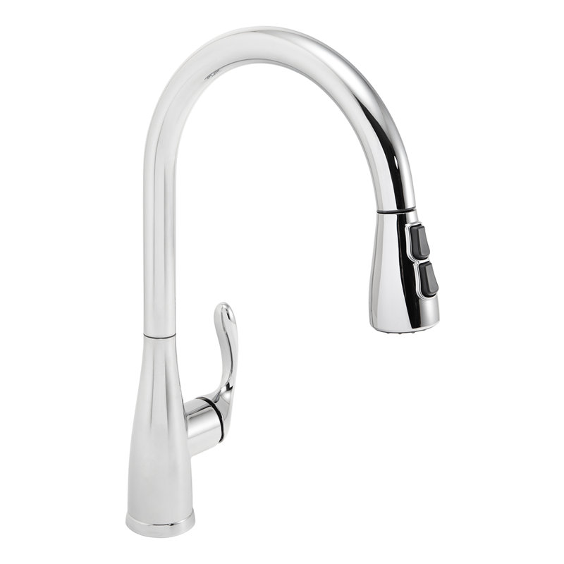 Chelsea Pull-Down Single Handle Kitchen Faucet, Polished Chrome