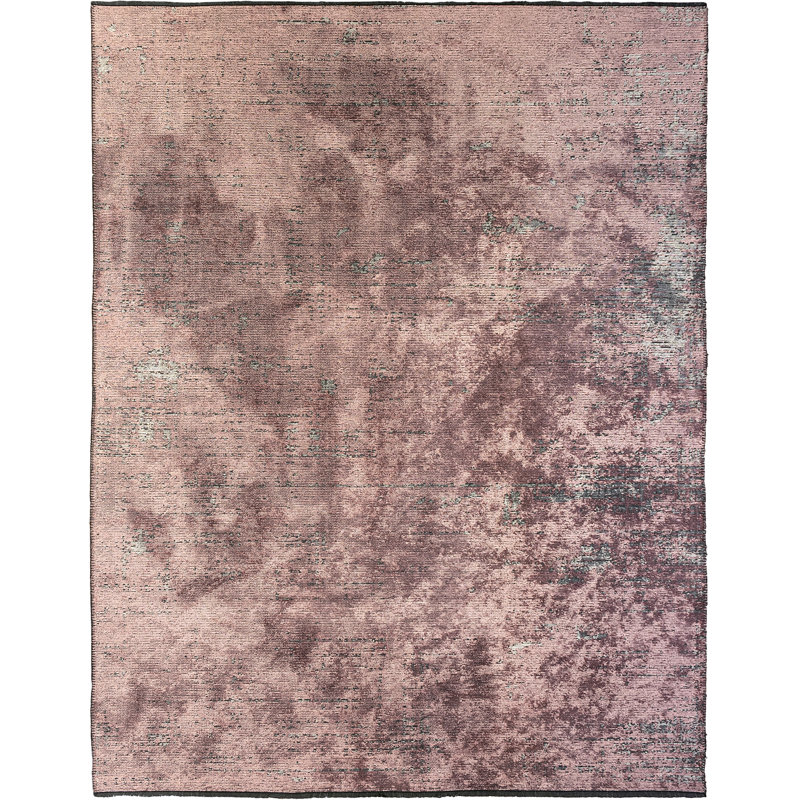 Tapis lilas / gris argenté, Rectangle 7 pi 10 po x 9 pi 10 po