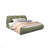 Luxury Upholstered Platform Bed With Oversized Padded Backrest And Solid Wood Frame,Suitable For Multiple Heights Of Mattresses