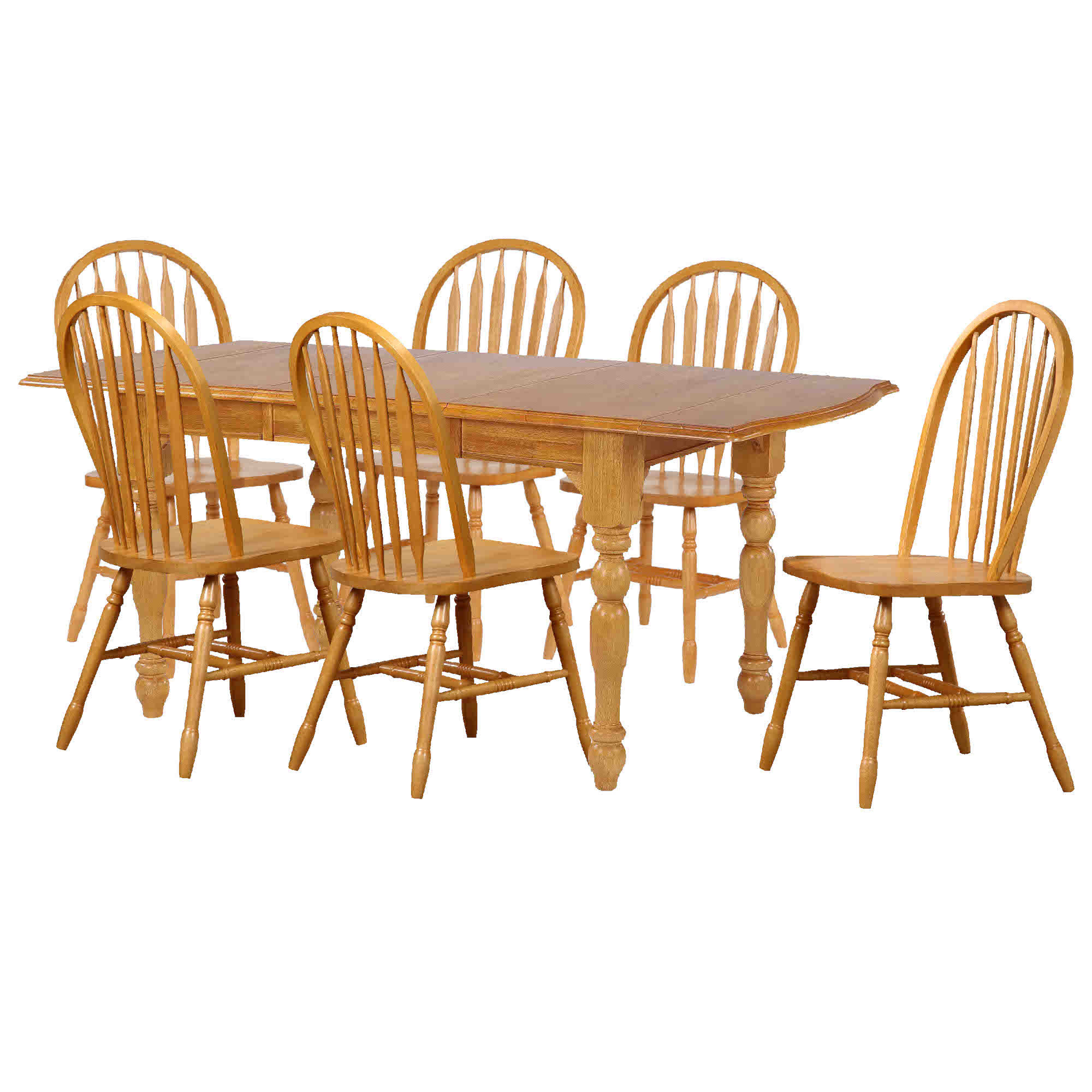 One Allium Way® Azizi 7 - Piece Oak Dining Set & Reviews | Wayfair
