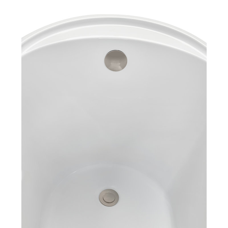 Baignoire autoportante 48 "avec drain interne Streamline, Nickel brossé