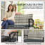 Outsunny 125L Garden Storage Bench 2 Seater PE Rattan Metal Frame-124387970