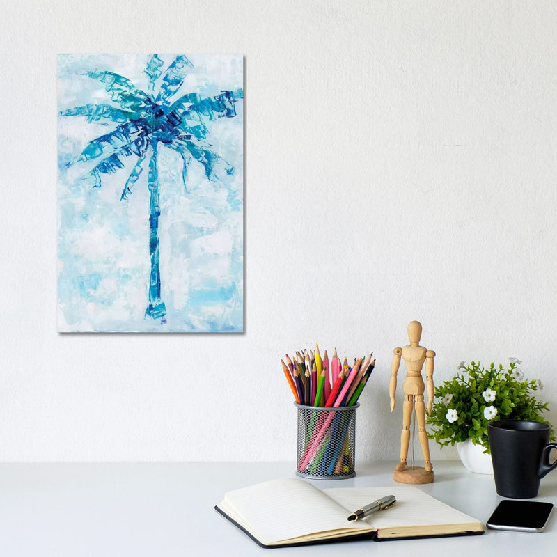 Cool Palm II by Sally Swatland - Wrapped Canvas Print, 20.32 cm H x 30.48 cm W