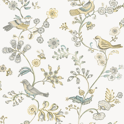 Rouleau de papier peint L 33 pi x l 20,5 po Datto Bird Trail