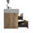 Wall - Mounted Floating Bathroom Vanity, Oak Aesthetic Appeal, Silent Drawer Performance Package, E1 Panels, One Piece Basin Design Plan Visual Impact, Function , Structure