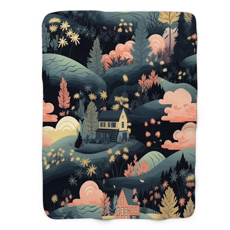 Jeté rustique en sherpa de qualité supérieure Dreamland Haven - 1 pièce, L 60 po x L 80 po