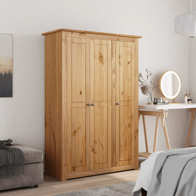 Rocco 3 Door Solid Wood Wardrobe