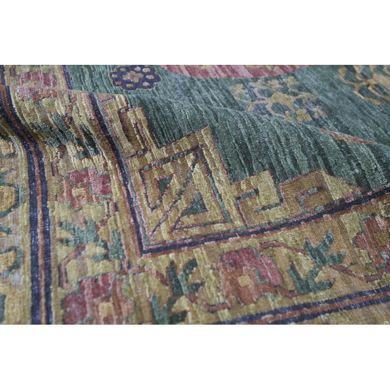Canterbury Oriental Area Rug in Green/Brown
