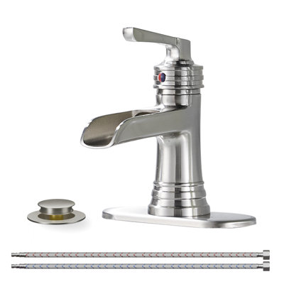 Single-hole Single-handle Bathroom Faucet With Drain Assembly