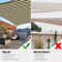 Yescom 23X22ft 97% UV Block Rectangle Sun Shade Sail Outdoor Patio Pool Garden Yard Lawn Carport Cover Net Awning Canopy Coffee+White
