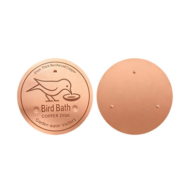 Copper Birds Bath Disk Triangular.Point Support Made Lower Cleaning Frequency For Physical Safe Water Purify Outdoor Birds Bowls All-Season