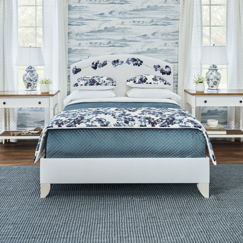 Beatrice Floral Linen Bed Runner, Queen