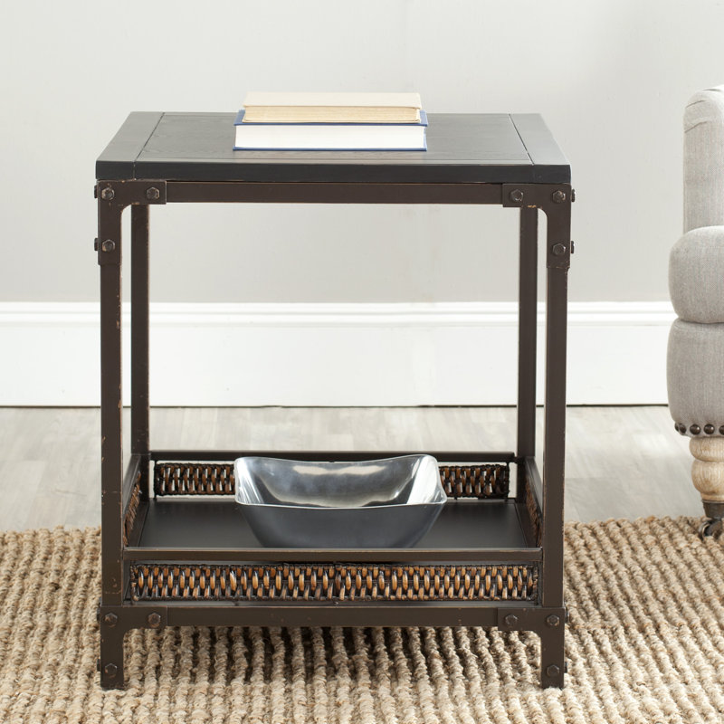 Solid Wood Top End Table