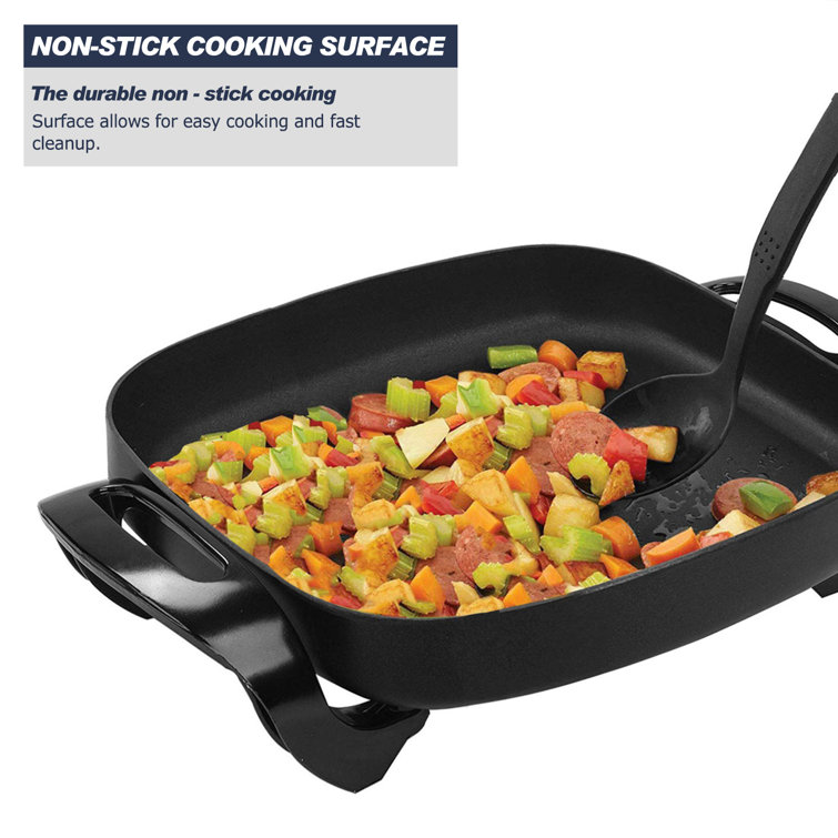 16 inch Nonstick Electric Skillet - with Glass Cover Electric