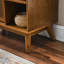 Buffet Mid-Century moderne en rotin, buffet avec tablette réglable, pieds en bois massif et portes en rotin pour un rangement polyvalent et une décoration élégante-1004218270