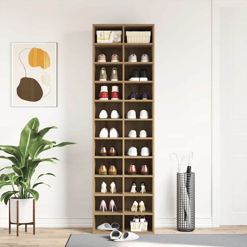Shoe Storage Cabinet, Artisan Oak