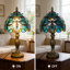 Lampe de table de style baroque avec ampoule 14,7 "h Tiffany